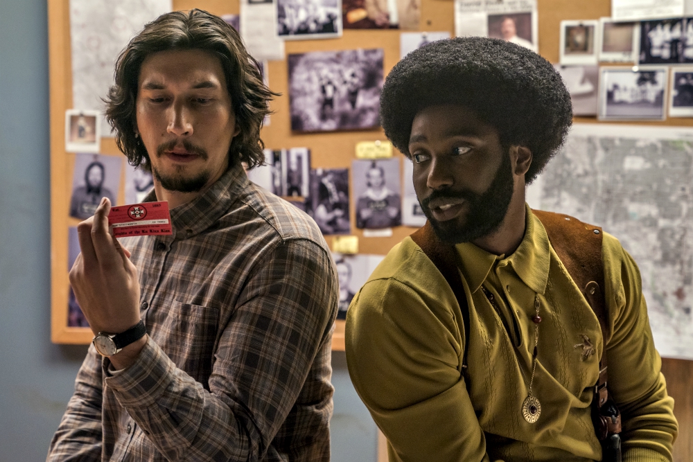 Adam Driver and John David Washington in "BlacKkKlansman" (CNS/Focus Features)