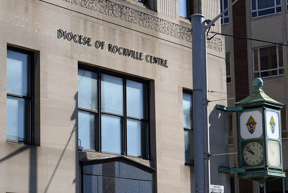 The pastoral center of the Diocese of Rockville Centre, New York, is seen March 27, a day after the diocese announced the sale of the property to Synergy Holding Partners LLC for $5.2 million. (CNS/Gregory A. Shemitz)