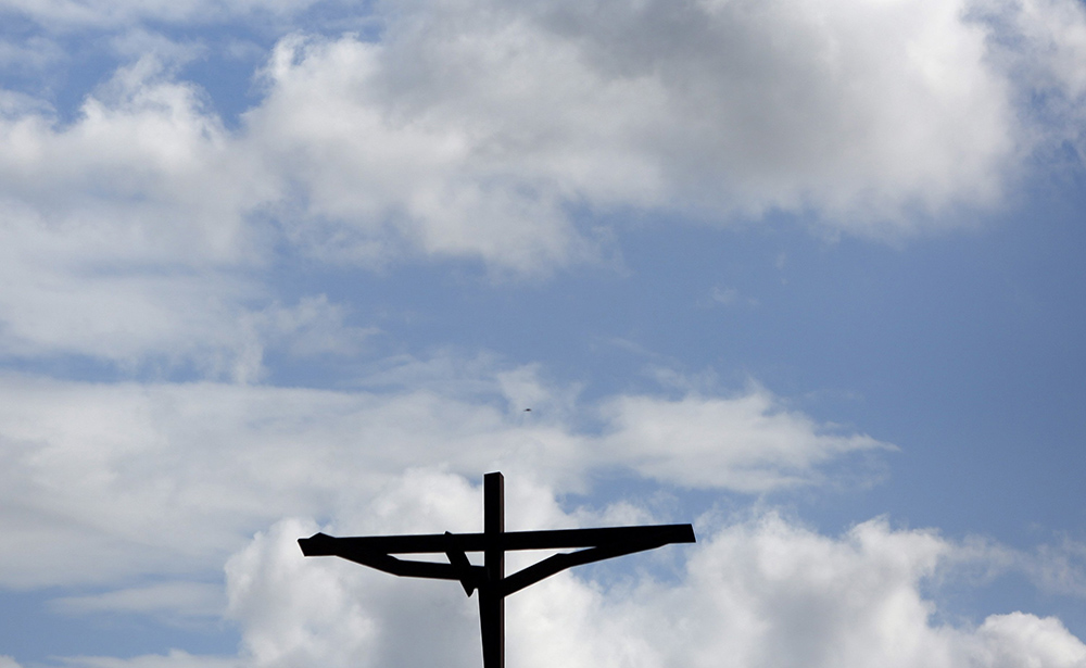 A cross is seen at the Shrine of Our Lady of Fatima in Portugal in 2017. (CNS/Reuters/Pedro Nunes)