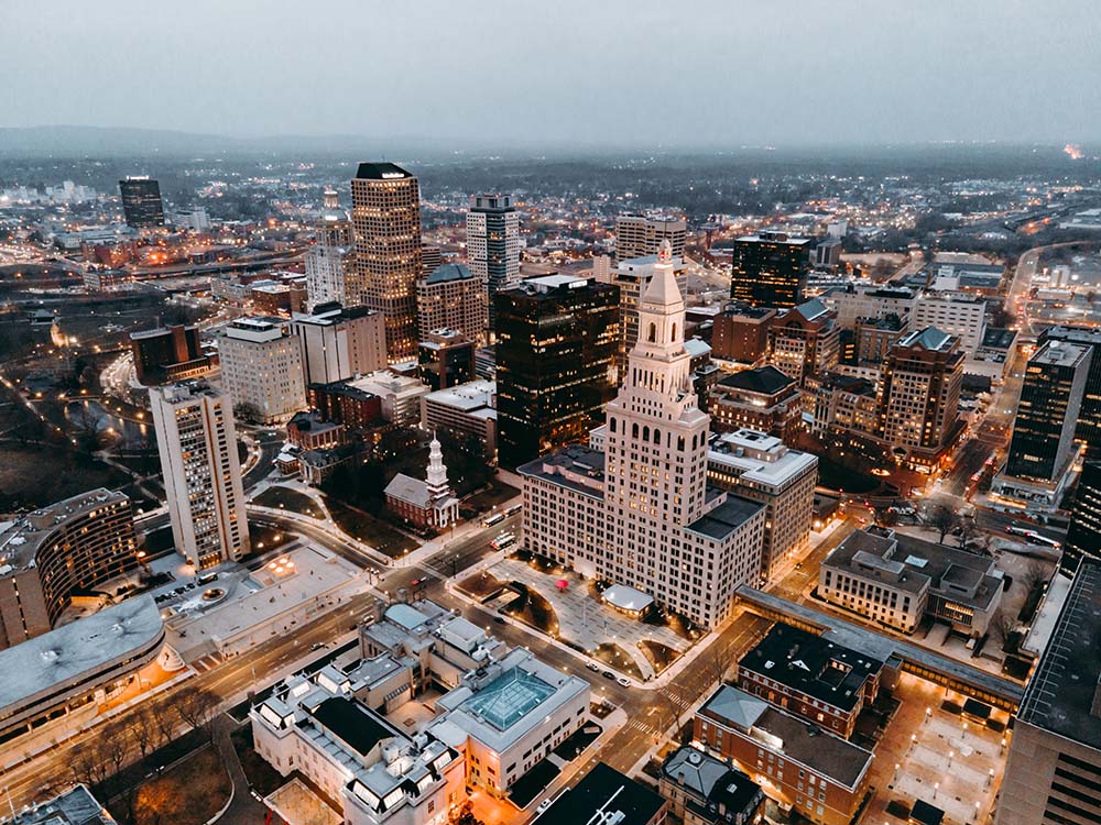 A view of Hartford, Connecticut (Unsplash/Balazs Busznyak)