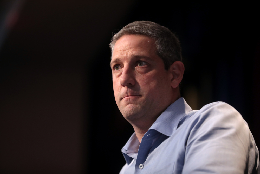 U.S. Congressman Tim Ryan speaking with attendees at the 2019 Iowa Federation of Labor Convention hosted by the AFL-CIO at the Prairie Meadows Hotel in Altoona, Iowa. (Wikimedia Commons/Gage Skidmore)