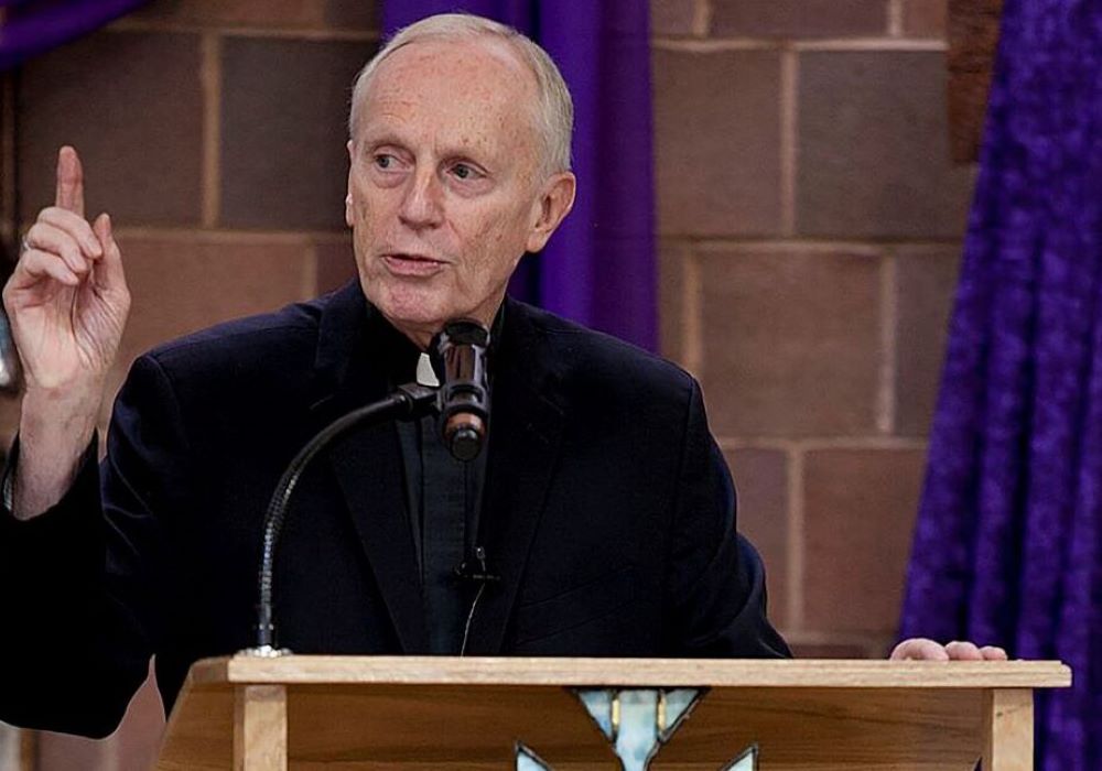 Retired Bishop Howard J. Hubbard of Albany, N.Y., seen in this 2013 file photo, has asked the Vatican that he be "returned to the lay state," or laicized. He served as Albany's bishop from 1977 to 2014. (CNS photo/courtesy Nate Whitchurch via Diocese of Albany)