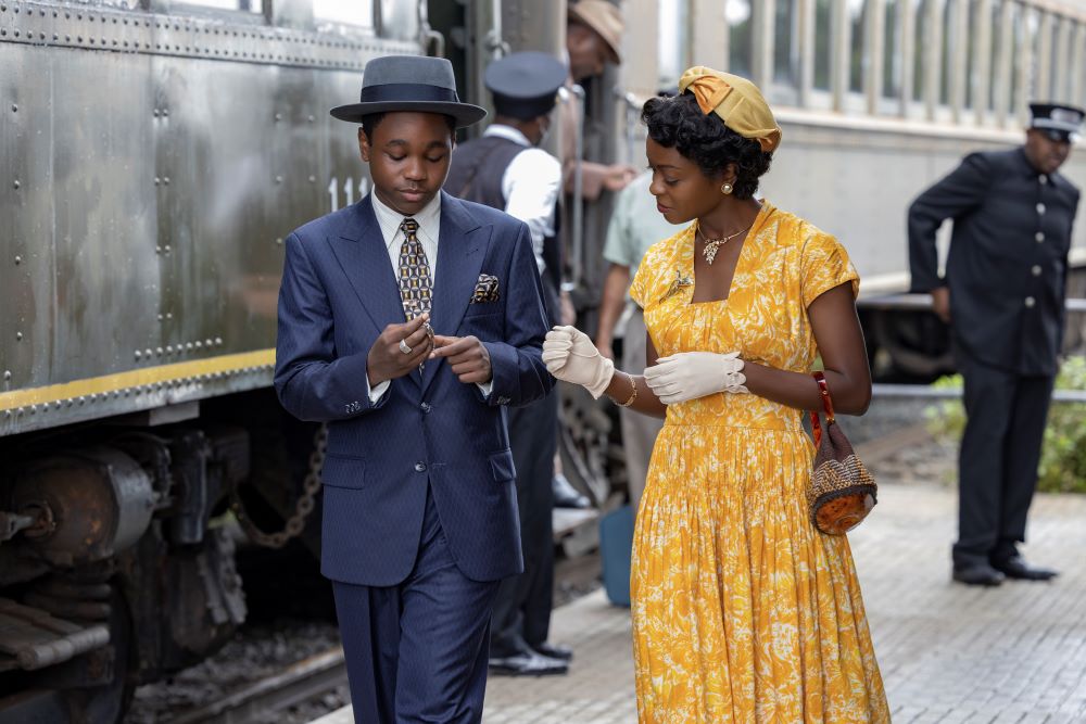 Actors portray Emmett Till and his mother