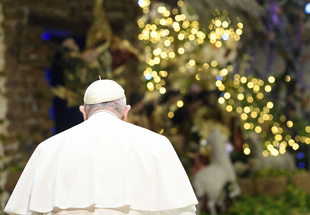 Pope Francis in the Paul VI hall at the Vatican Dec. 3, 2022 (CNS/Vatican Media)