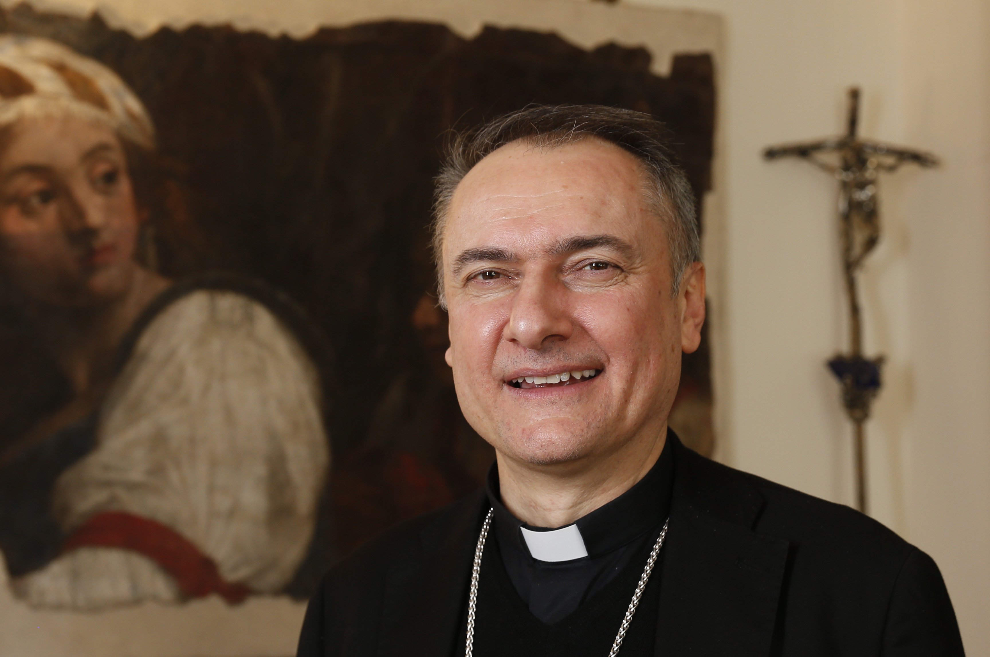 Cardinal Mauro Gambetti, archpriest of St. Peter's Basilica, is pictured near his office at the Vatican Jan. 24, 2022. (CNS photo/Paul Haring)