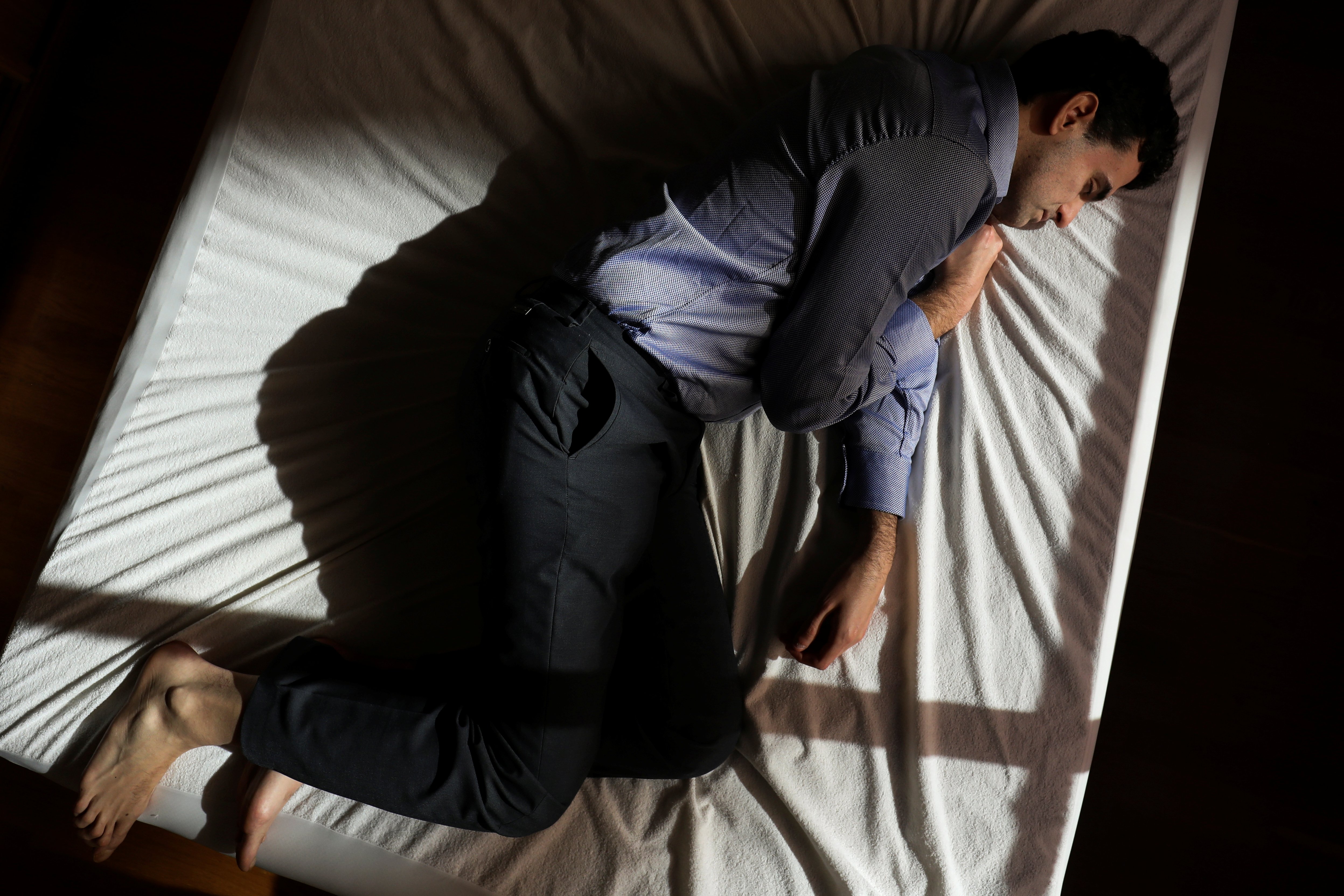 Miguel Hurtado, 36, who says he was sexually abused at the age of 16 by a Benedictine monk from Montserrat Abbey in Catalonia, poses for a portrait in Madrid, Spain, January 25, 2019. (CNS photo/Susana Vera, Reuters)