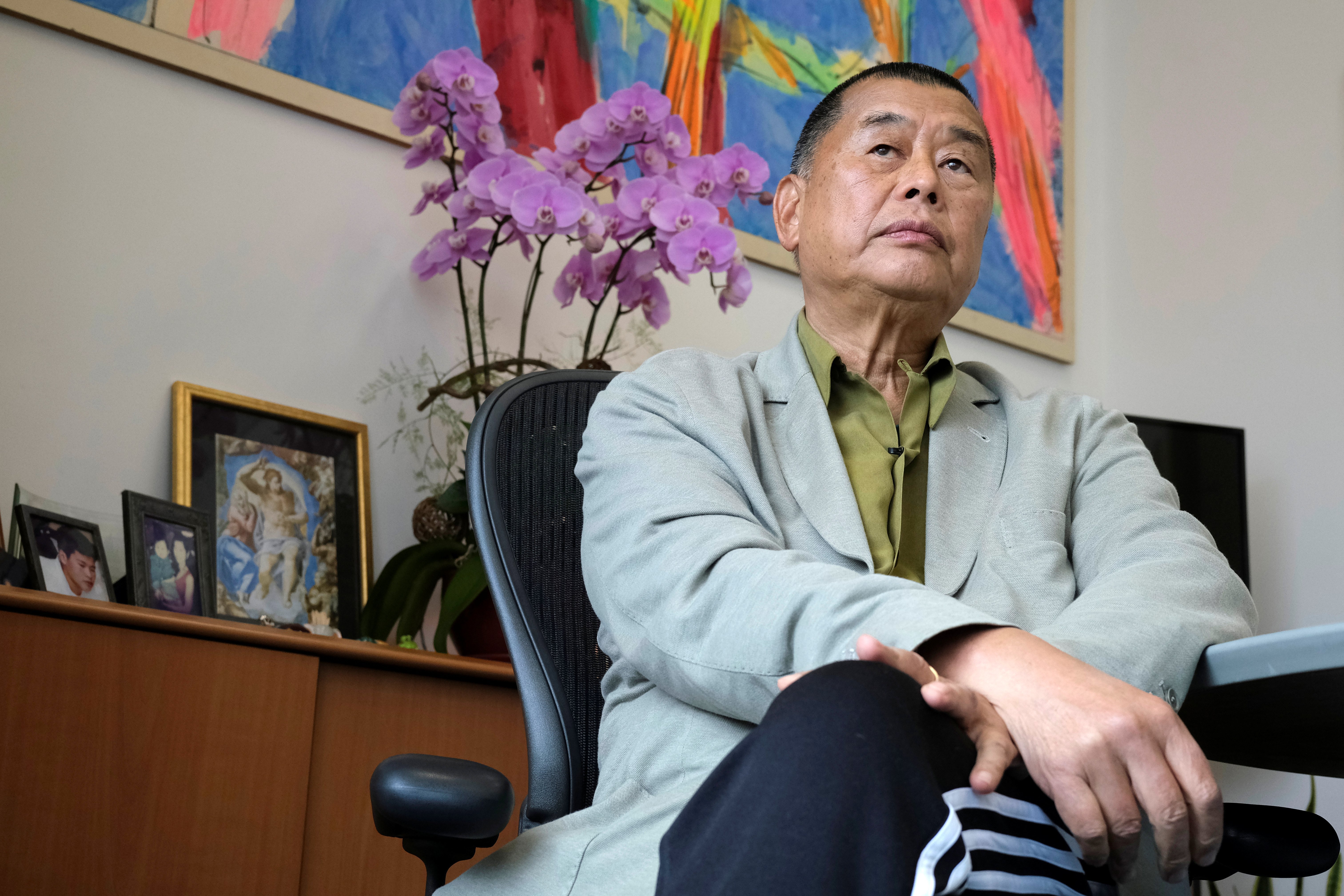 Catholic media tycoon and philanthropist Jimmy Lai is pictured in Hong Kong May 29, 2020. (CNS photo/Tyrone Siu, Reuters)