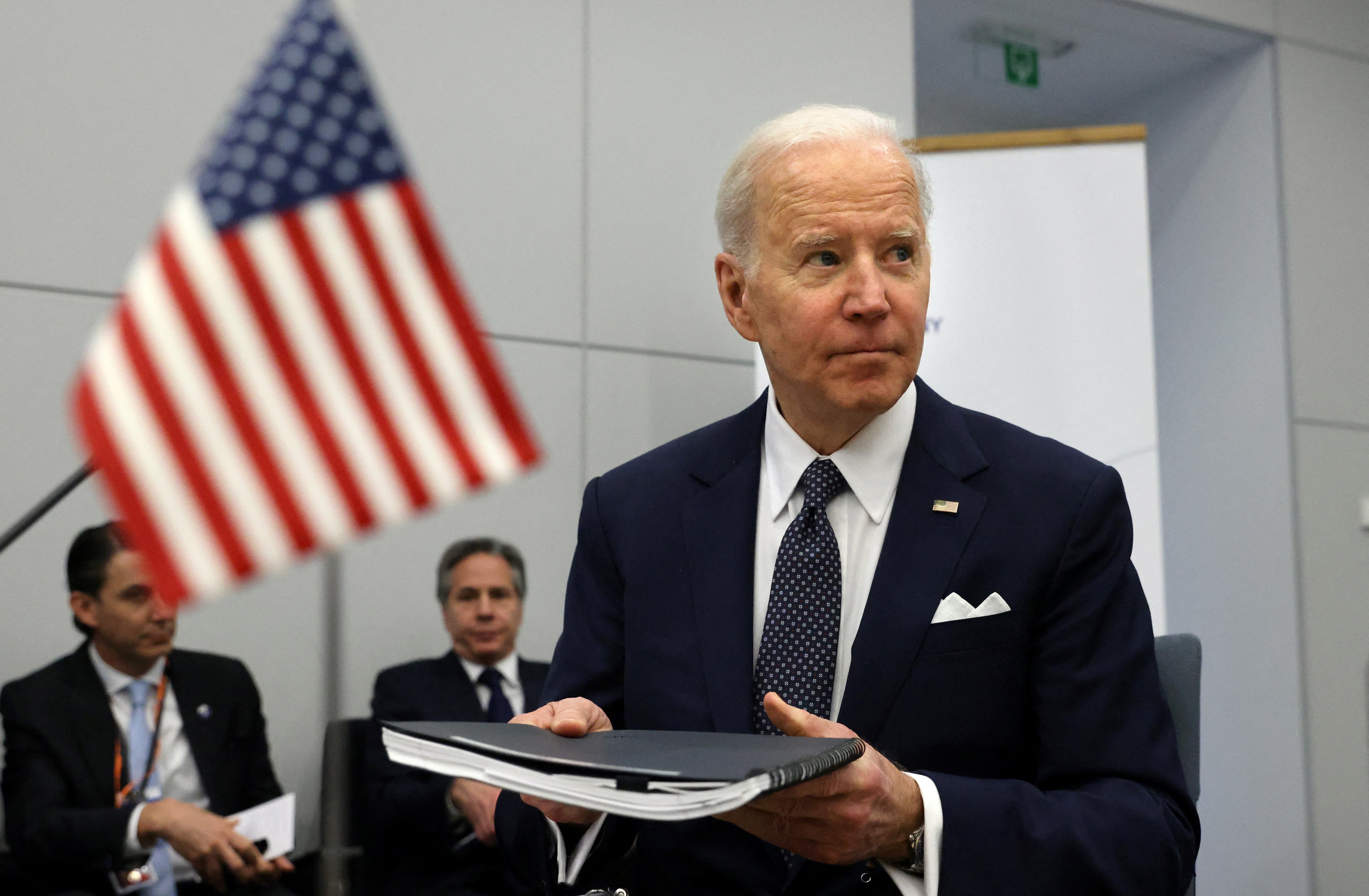 President Joe Biden attends the G7 summit in Brussels March 24, 2022. (CNS photo/Thomas Coex, Pool via Reuters)