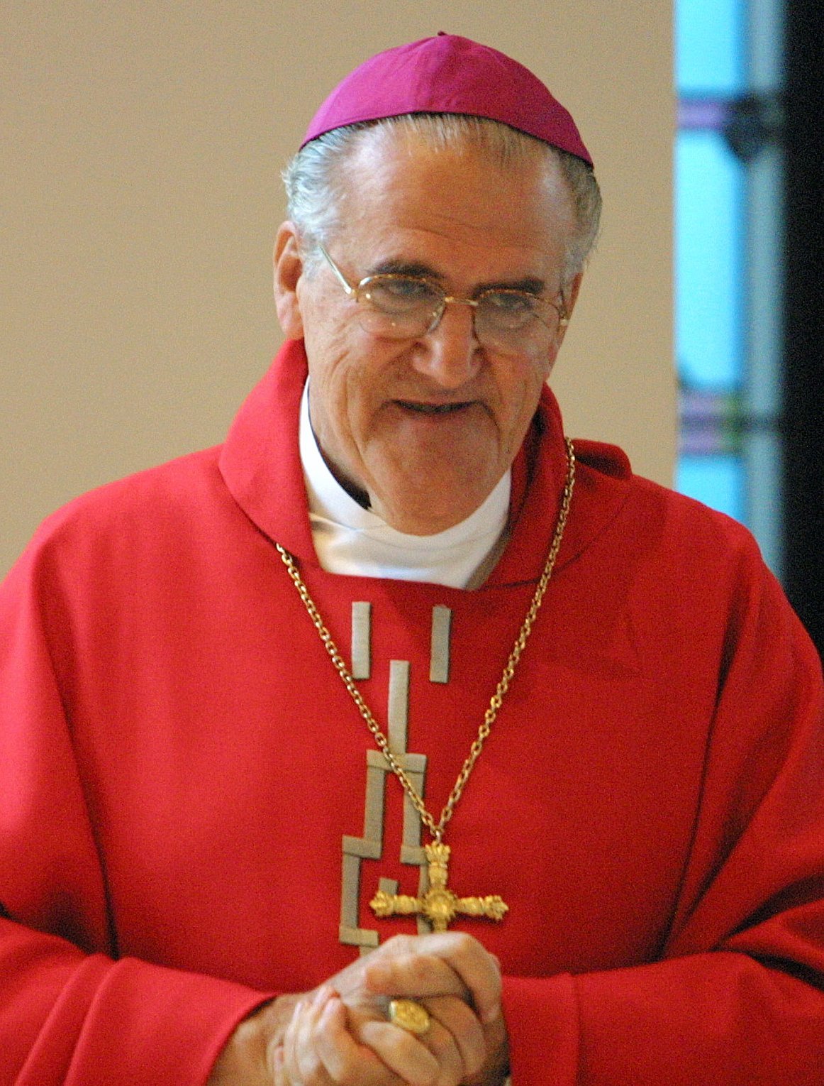 Mexican Cardinal Javier Lozano Barragán died in Rome April 20, 2022, at the age of 89. He is pictured during Mass celebrated at the U.S. bishops' headquarters in Washington Sept. 16, 2002. (CNS photo by Bob Roller)