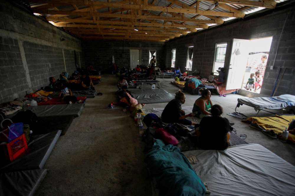 U.S. asylum-seekers in Reynosa, Mexico, wait at the Senda de Vida shelter for legal assistance