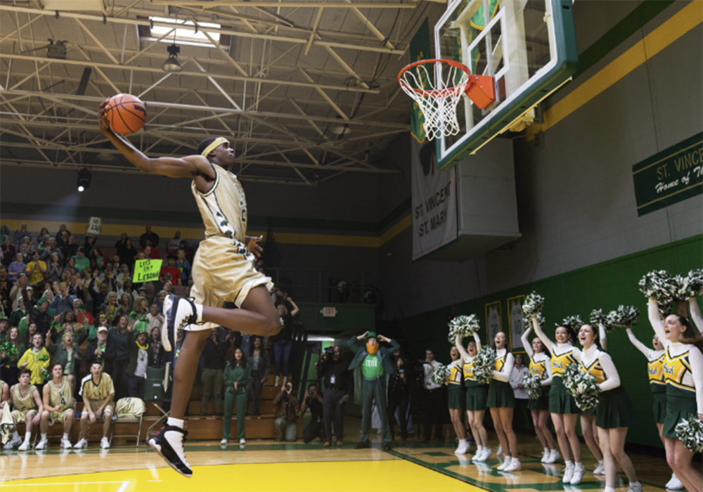 Marquis "Mookie" Cook as LeBron James in "Shooting Stars" (Universal Pictures/Oluwaseye Olusa)