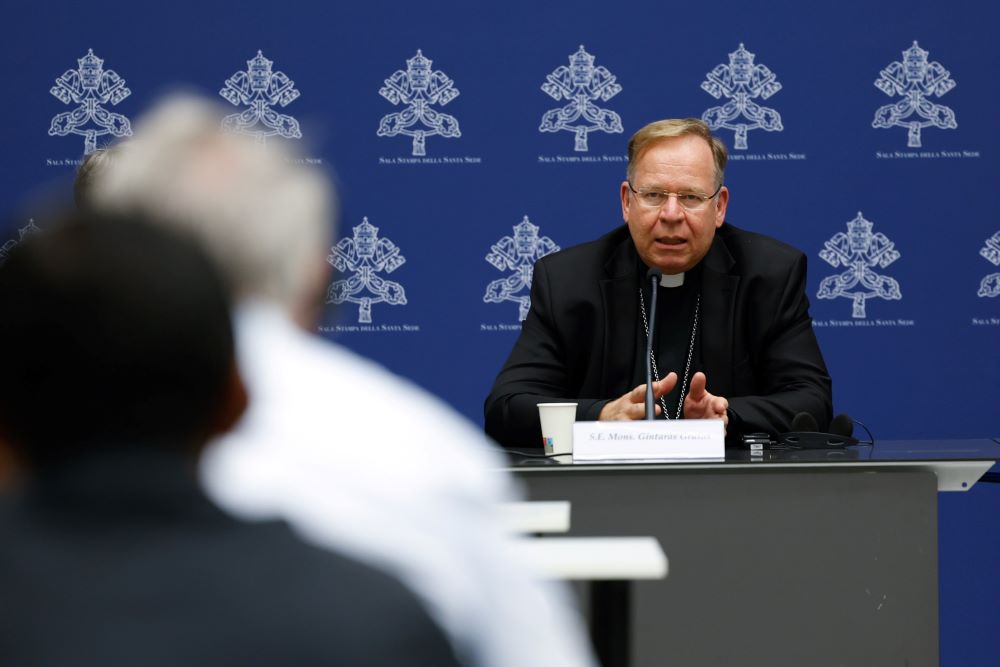 Cardinal Seán P. O'Malley of Boston listens during the assembly of the Synod of Bishops in the Vatican's Paul VI Audience Hall Oct. 10. (CNS/Vatican Media)