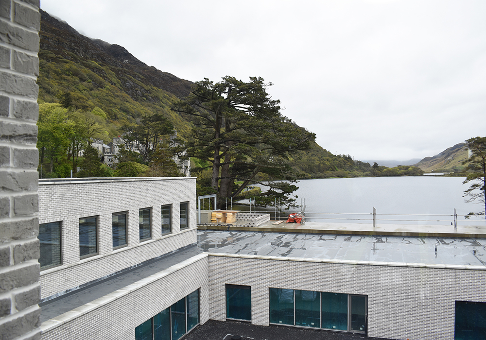 Many of the Benedictine sisters will have glorious views of Lough Pollacappul and the historic Kylemore Abbey from their rooms in the new monastery. (Julie A. Ferraro)