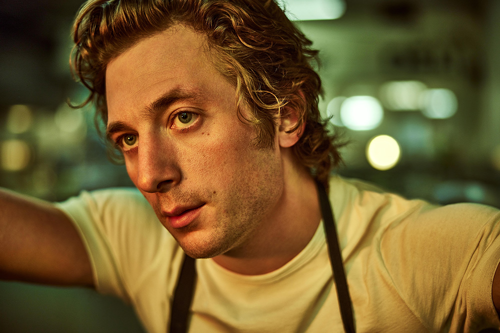 Jeremy Allen White as The Bear's head chef, Carmen Berzatto, in the FX series "The Bear" (Hulu)