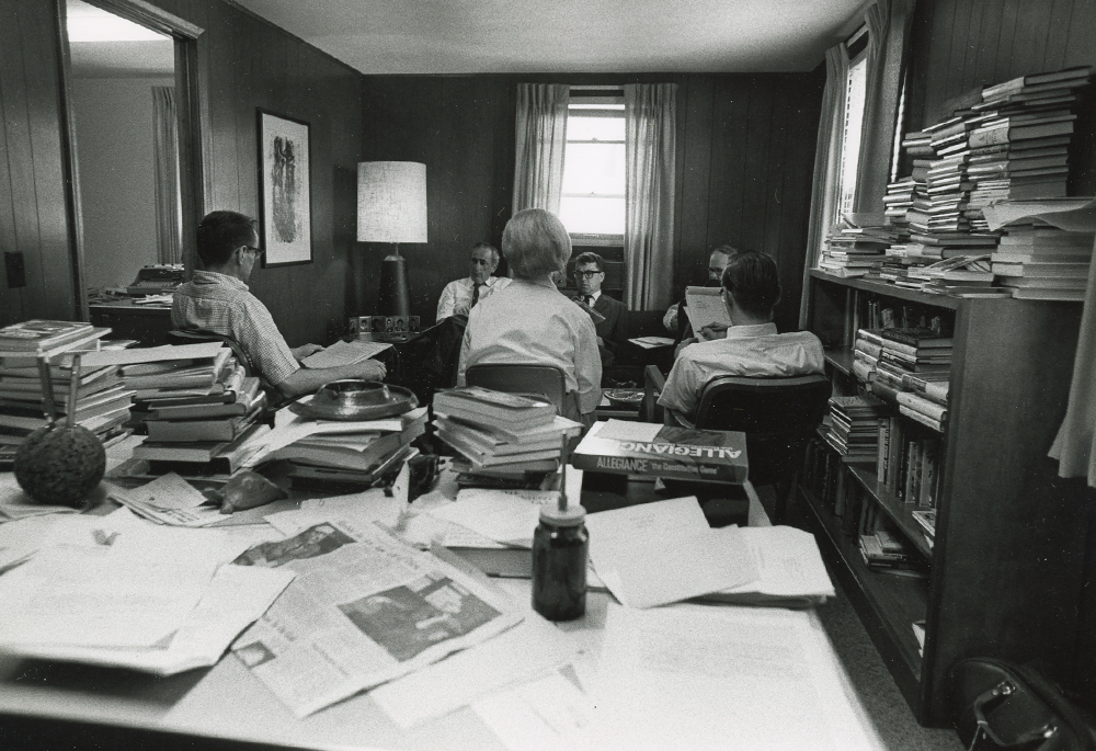 NCR staff are pictured inside the company's headquarters in Kansas City, Missouri, in this 1968 photo. NCR's first issue appeared in October 1964, amid the Second Vatican Council. (Jack Kenward)