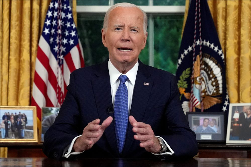 Joe Biden speaks from Oval Office.