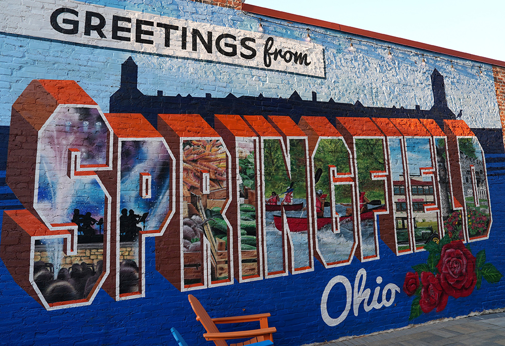 A mural adorns a wall in the city of Springfield, Ohio, on Sept. 11. (OSV News/ Reuters/Julio-Cesar Chavez)