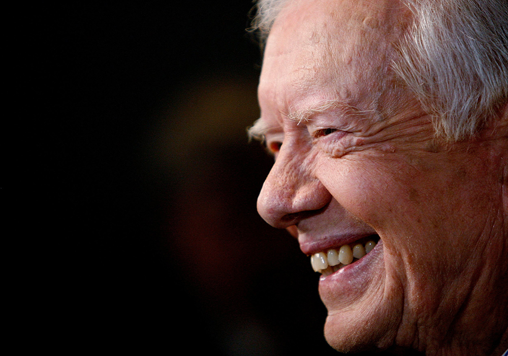 Former U.S. President Jimmy Carter smiles at the premiere of "Jimmy Carter: Man From Plains" at the Elgin theatre during the 32nd Toronto International Film Festival in Toronto, Canada, Sept. 10, 2007. Carter died Dec. 29, 2024, at 100, at his home in Plains, Georgia. (OSV News/Reuters/Mario Anzuoni)