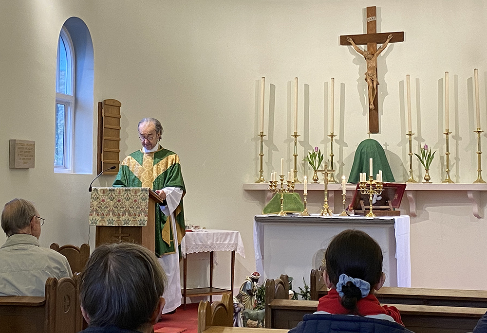 Fr. Clive Dytor is pictured at St. Teresa of Lisieux Church on Jan. 15 in Charlbury, England. (Jonathan Luxmoore)