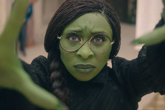 Elphaba in a scene from the 2024 movie "Wicked," as depicted by Cynthia Erivo.