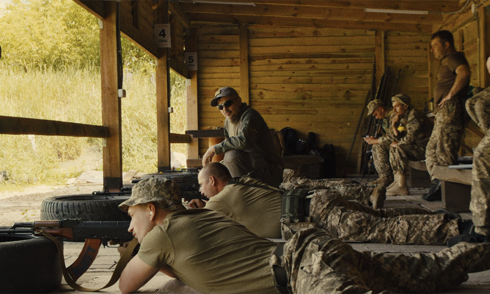 Slava trains civilian soldiers in "Porcelain War." (Picturehouse)