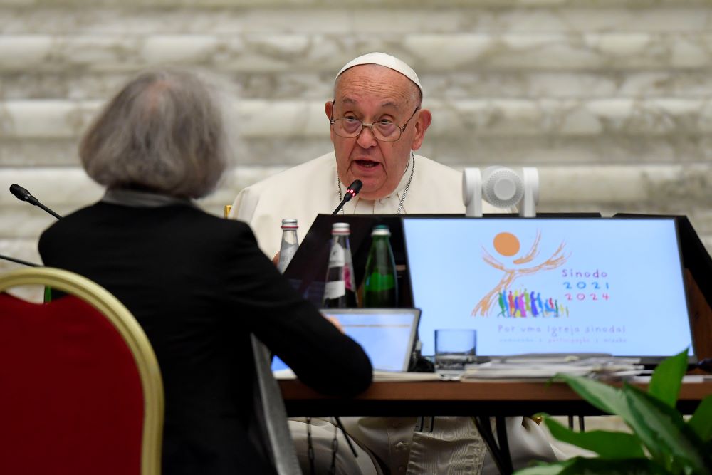 Pope Francis speaks at synod.