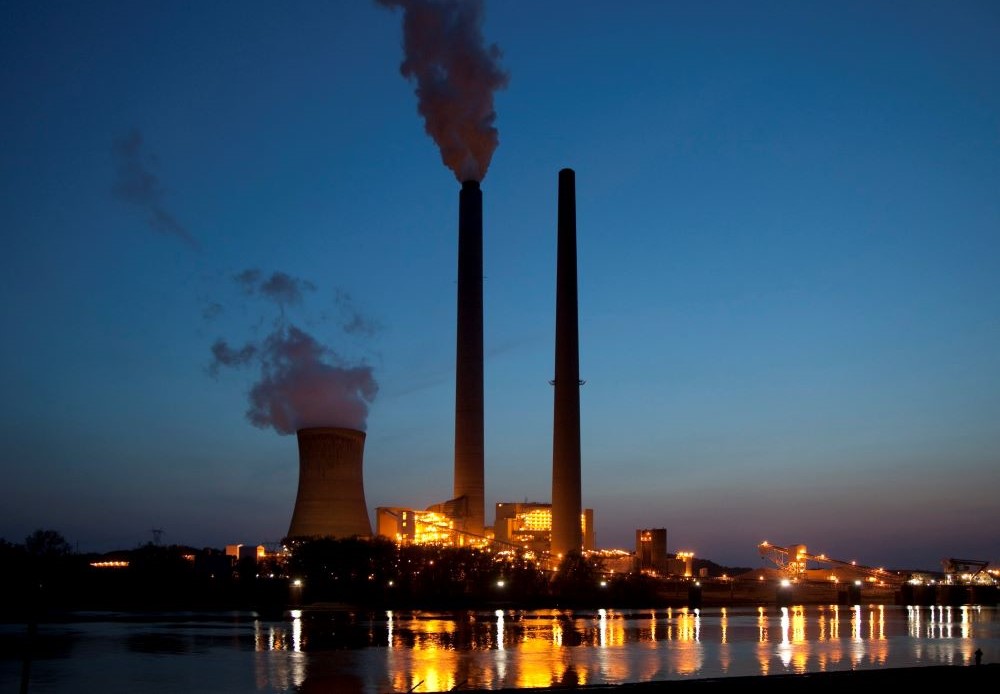 Smoke from the American Electric Power's coal-fired Mountaineer Power Plant along the banks of the Ohio River in New Haven, W.Va. 