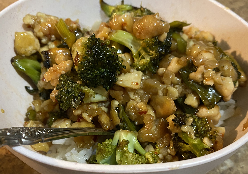 Sweet chili tofu broccoli stir-fry (NCR photo/Stephanie Yeagle)