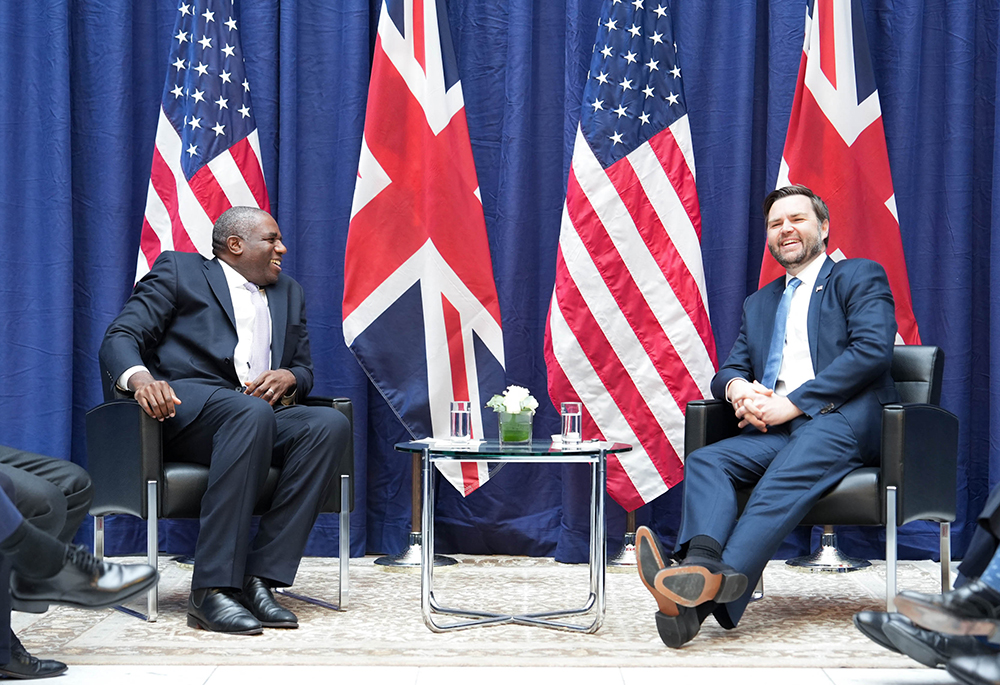 British Foreign Minister David Lammy David Lammy meets with U.S. Vice President JD Vance on Feb. 14 at the Munich Security Conference. (Wikimedia Commons/Foreign, Commonwealth & Development Office/Elliot Vick)