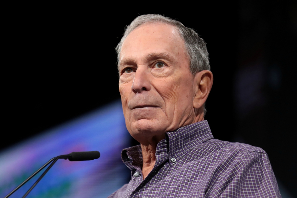 Former Mayor Michael Bloomberg speaks at the Presidential Gun Sense Forum in August 2019 at the Iowa Events Center in Des Moines. (Wikimedia Commons/Gage Skidmore)