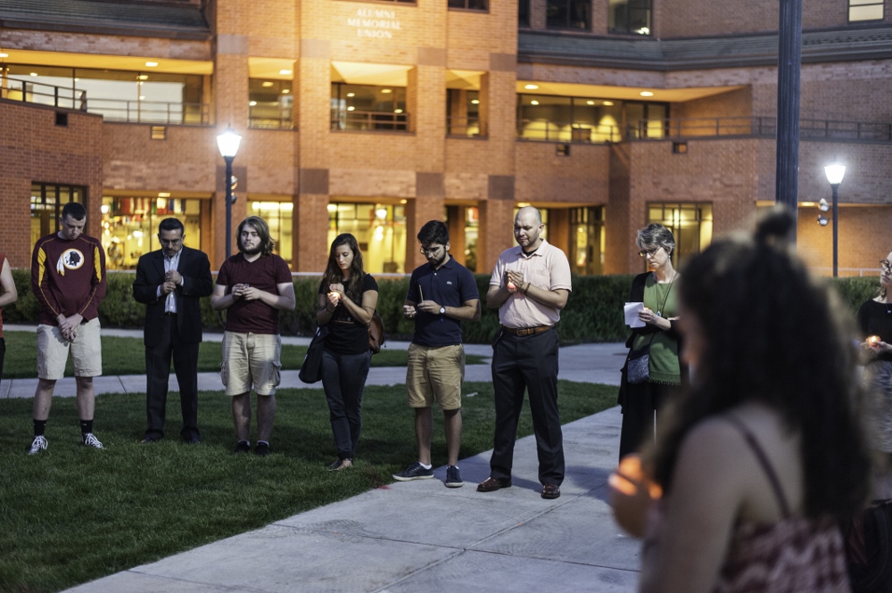 A prayer service at Marquette University in Milwaukee in 2016 (Courtesy of Marquette University)