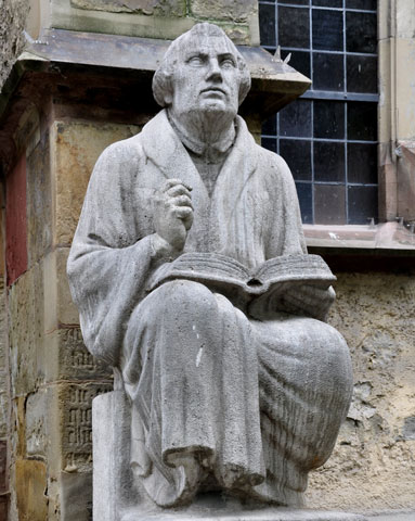 A statue of Martin Luther is seen in Stuttgart, Germany. (Wikimedia Commons/Andreas Praefcke)