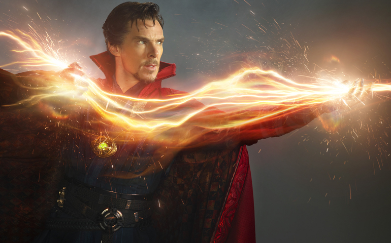 Benedict Cumberbatch stars in a scene from the movie "Doctor Strange." (CNS/Disney)