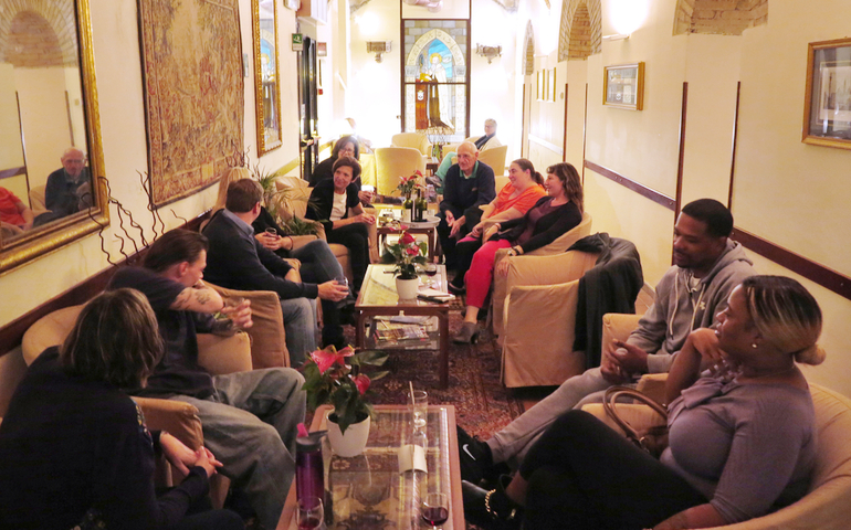 Pilgrims from the Cincinnati archdiocese's prison ministries are seen in Rome Nov. 3. (CNS/Junno Arocho Esteves)