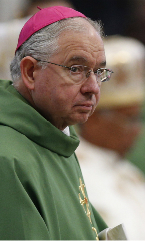 Archbishop Jose H. Gomez of Los Angeles is pictured in a 2015 photo. Archbishop Gomez says there's a consensus among the public on the need for comprehensive immigration reform, but "what we are waiting for is politicians, media figures who have will, courage to tell the truth and to lead." (CNS photo/Paul Haring)