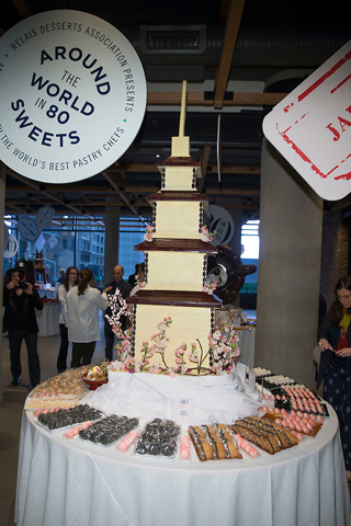 An impressive dessert created by one of 80 chefs at the "Around the World in 80 Sweets" fundraising event for City Harvest April 4 in New York City (Photos courtesy of Ben Hider)