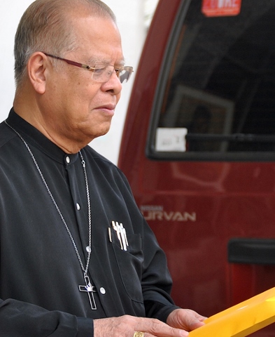 Archbishop Fernando Capalla of Davao attended the Catholic Bishops’ Conference of the Philippines plenary assembly in Manila in 2012. (N.J. Viehland)