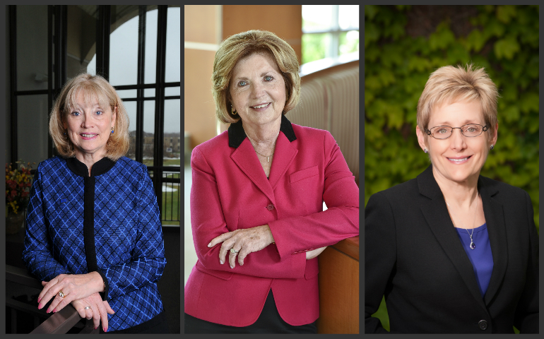 Presidents Cynthia Zane of Hilbert College, Kathleen Owens of Gwynedd Mercy University and Julie Sullivan of University of St. Thomas. (Courtesy of Hilbert College, Gwynedd Mercy University and the University of St. Thomas)