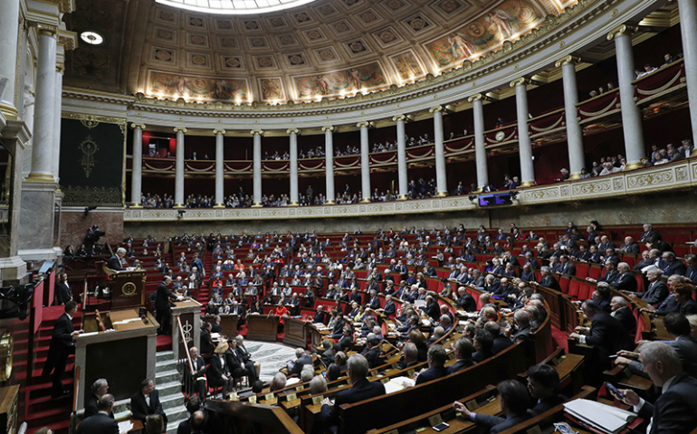 French Prime Minister Bernard Cazeneuve delivers a speech outlining his new government program at the National Assembly in Paris on Dec. 13, 2016. (Reuters/Philippe Wojazer)