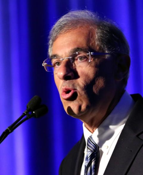 Francesco Cesareo speaks June 13 during the U.S. bishops' annual spring assembly in Fort Lauderdale, Florida. (CNS/Bob Roller)