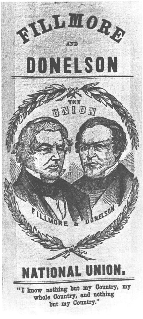 An 1856 campaign poster for the American Party, whose members were also known as Know-Nothings (Wikimedia Commons)