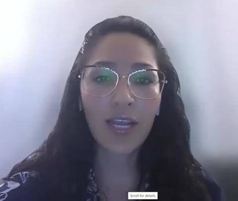 Carmen Ramos speaks to participants of the June 3 online prayer service hosted by FutureChurch and the Women's Ordination Conference. (NCR screenshot/YouTube)