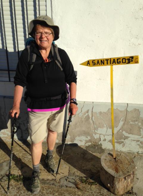 Sr. Kathy Brazda in 2015 on the Camino de Santiago in Spain (Courtesy of Sr. Kathy Brazda)