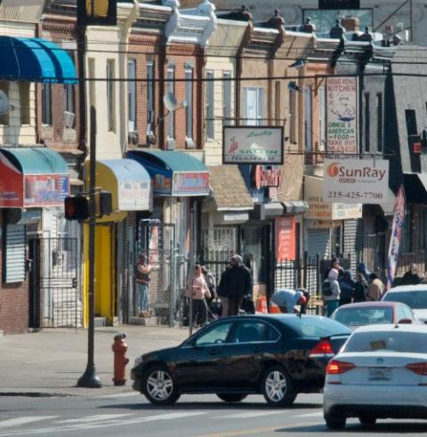 In Philadelphia's notorious Kensington neighborhood, at all times of the day people can be seen completely bent over at the waist, a side effect of fentanyl use. (GSR photo/Dan Stockman)