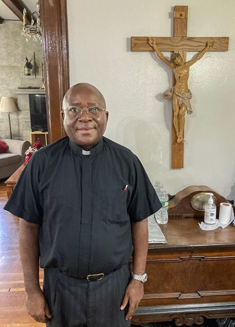 Apostles of Jesus Fr. Nestorio Agirembabazi has served as a priest and pastor at New York City's St. Angela Merici Parish for two decades. (Tom Deignan)