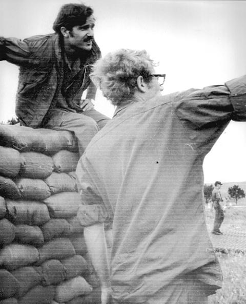 Tom Fox is seen in 1971 with Stan Cloud, the Time magazine Saigon Bureau chief, in a U.S. military compound in central Vietnam. At the time, Fox worked as a local hire for Time. (Courtesy of Thomas C. Fox)