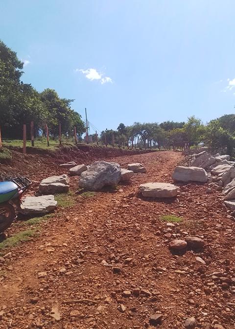 New roads are under construction at Mother Mary Queen of Peace Shrine, on Kabiyet Hill, along with conservation efforts like soil restoration and planting of indigenous trees. (Shadrack Omuka)