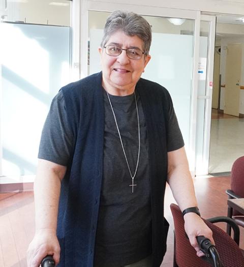 Sr. Ana Evelyn Vazquez, 82, a retired nun and resident at Kittay New Jewish Home since 2016, is pictured Dec. 13, 2024. (NCR photo/Camillo Barone)