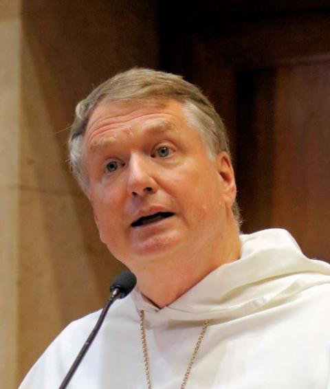 Archbishop Anthony Fisher of Sydney, Australia, shown in a 2019 file photo, will deliver spiritual talks to the U.S. Conference of Catholic Bishops in June. The assembly in San Diego will include no public sessions. (CNS photo/Simon Caldwell)