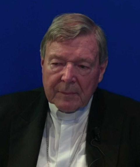 Cardinal George Pell speaks during a Sept. 23 webinar in "The Church Up Close" virtual series for journalists, held by the Pontifical University of the Holy Cross in Rome. (NCR screenshot)